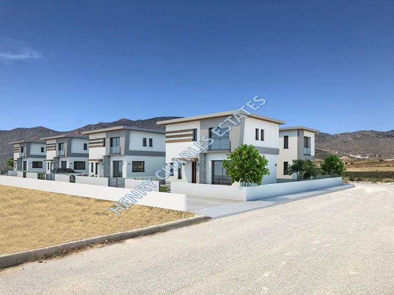 three bedroom villas for sale -  located in Dikmen, 15 minutes in either direction to Nicosia and Kyrenia.