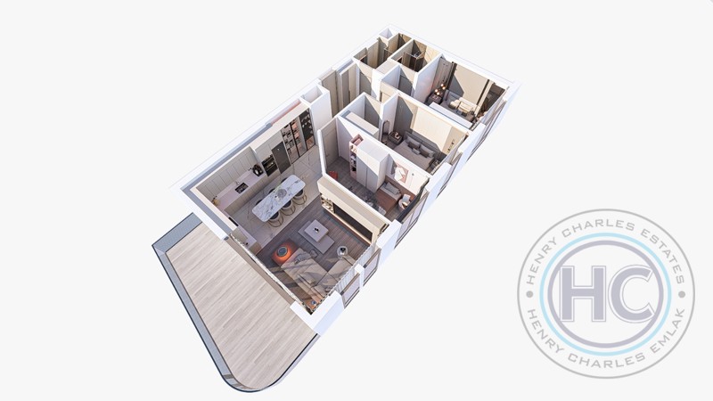 THREE BEDROOM MEDITERRANEAN (HOTEL CONCEPT) APARTMENTS