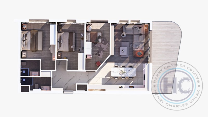 THREE BEDROOM MEDITERRANEAN (HOTEL CONCEPT) APARTMENTS